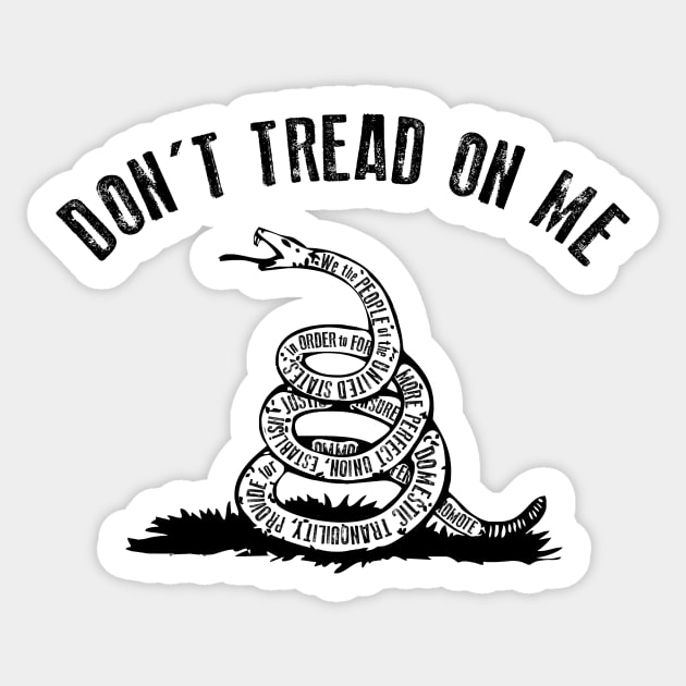 GADSDEN Don't Tread on Me Either Sticker by philosophetee